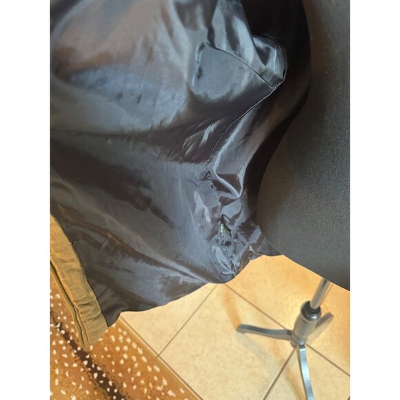 Vintage Bogari Signature Olive Black Quilted Jacket Canvas Jacket Coat Collar - Picture 9 of 9